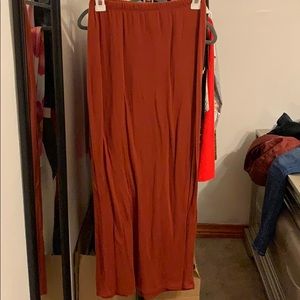 Burnt orange maxi skirt